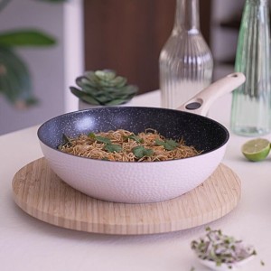 Poêle wok 28 cm lilas gris équilibre