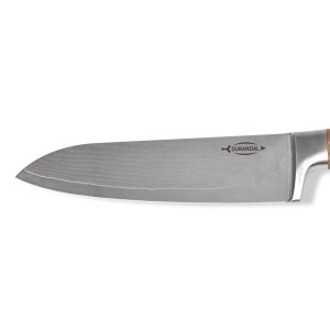 Couteau santoku lame acier damassé